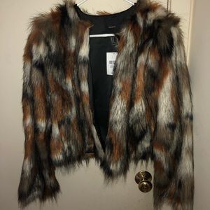 Brand new Multi color fur coat